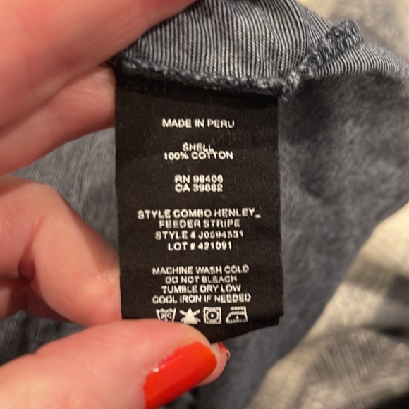 Theory Men's Combo Feeder Stripe Henley Retail - Picture 4 of 7